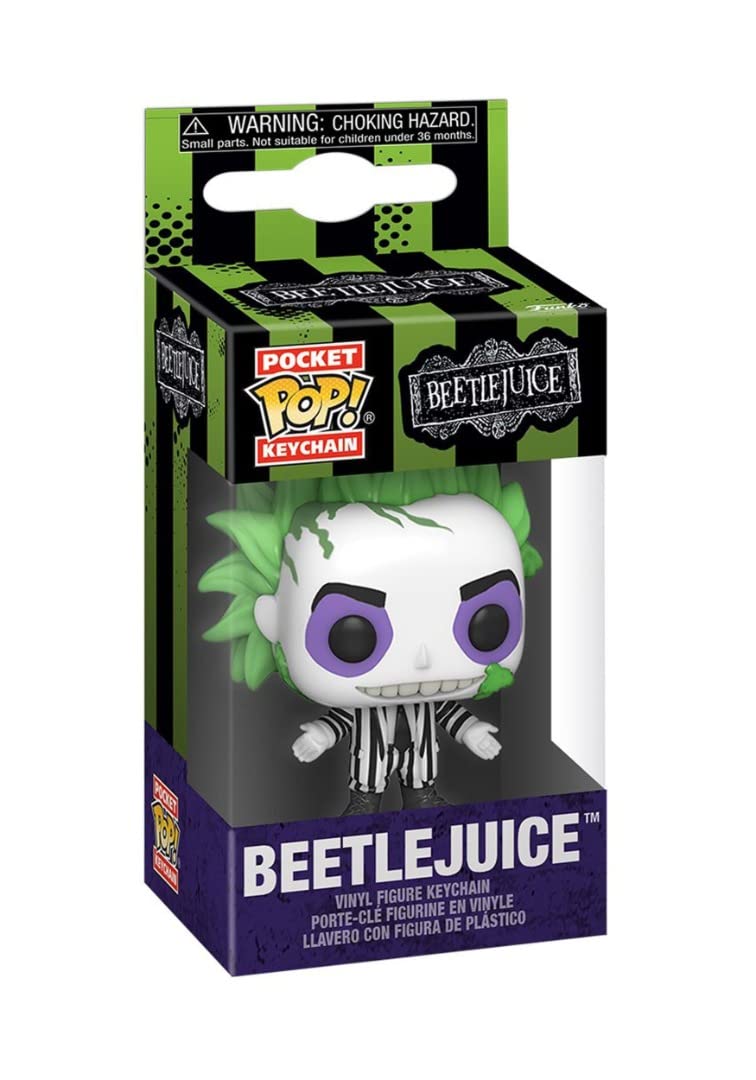 Funko Pop! Keychain Beetlejuice Horror S8 Novelty Keyring - Collectable Mini Figure - Stocking Filler - Gift Idea - Official Merchandise - Movies Fans - Backpack Decor