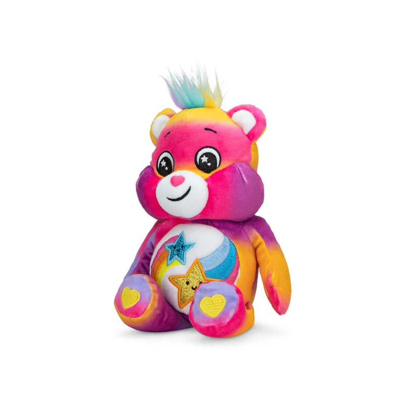 Care Bears | Dare To Care Bear Glitter 22cm Bean Plush | Collectable Cute Toy, Cuddly Toys for Children, Soft Toys for Girls and Boys, Cute Teddies Suitable for Girls Boys Ages 4+ | Basic Fun 22505