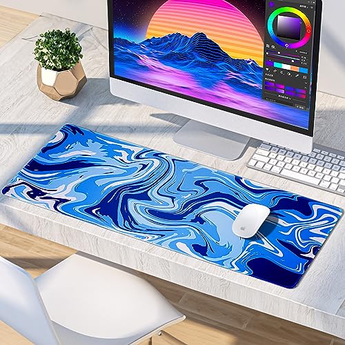 YUWLDD Mouse Pad Gaming Large Desk Pad (31.5 x 11.8 x0.12 inch) Washable Large Mouse Mat, Japanese Mouse Pad with Anti-Slip Rubber Base, Extended Mouse Pad for Office & Home.