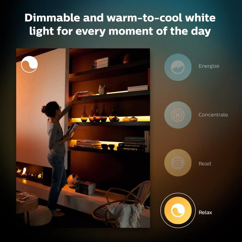 Philips Hue Lightstrip Plus v4 [2 m] White and Colour Ambiance Smart LED Kit with Bluetooth, Works with Alexa, Google Assistant and Apple HomeKit