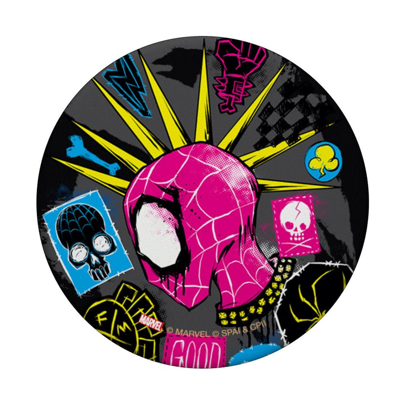 Marvel Spider-Man: Across the Spider-Verse Spider-Punk Head PopSockets Swappable PopGrip