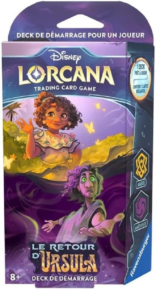 Ravensburger Disney Lorcana TCG Return of Ursula Trading Card Game TCG Starter Deck Amber & Amethyst