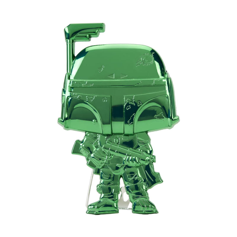 Funko Large Pop! Enamel Pin - the Mandalorian - Star Wars: Dark Side - Boba Fett Neon - Star Wars: the Mandalorian Enamel Pins - Cute Collectable Novelty Brooch - for Backpacks & Bags