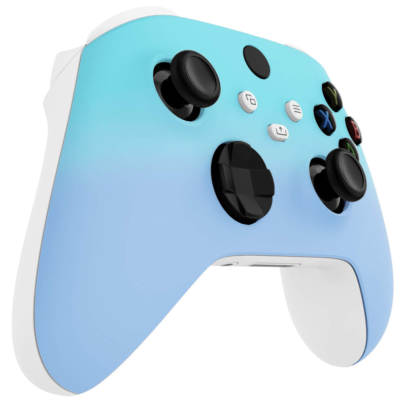 eXtremeRate Replacement Shell for Xbox Series X & S Controller - Personalized Upgrade - Gradient Blue Violet Custom Case Faceplate Cover for Xbox Core Wireless Controller [Controller NOT Included]