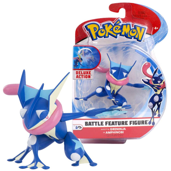 Pokemon Figure Greninja Quajutsu - 10 cm Battle Figure - Newest Wave 2022 - Officially Licensed Toy