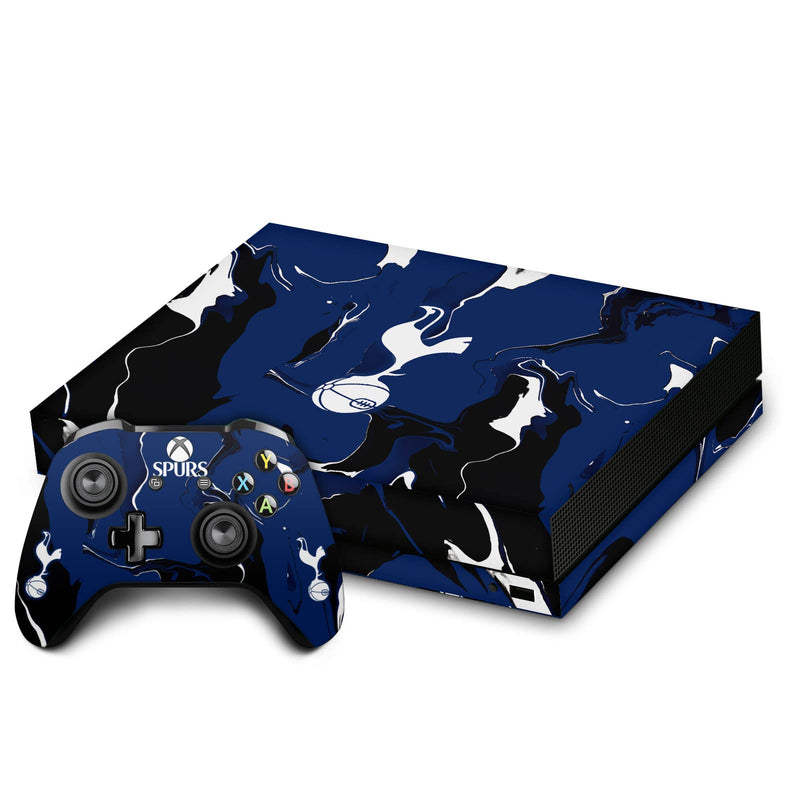 Head Case Designs Officially Licensed Tottenham Hotspur F.C. Marble Logo Art Vinyl Sticker Gaming Skin Decal Cover Compatible With Xbox One X Console and Controller Bundle