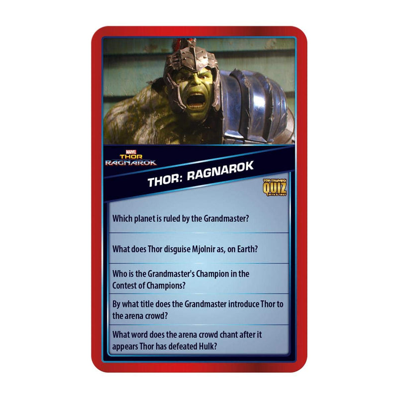 Top Trumps Marvel Cinematic Universe Quiz Game, 500 questions to test your knowledge on Guardians of the Galaxy, Avengers, S.H.I.E.L.D, Wakanda and more, gift and toy for Boys and Girls Aged 8 plus