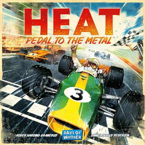 Days of Wonder | Heat: Pedal to the Metal | Racing Game | Ages 10+ | 1-6 Players | 60 Minutes Playing Time, DOW9101, Multicolor