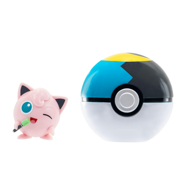 Pokémon Clip ‘N’ Go Jigglypuff and Moon Ball - Includes 2-Inch Battle Figure and Moon Ball Accessory