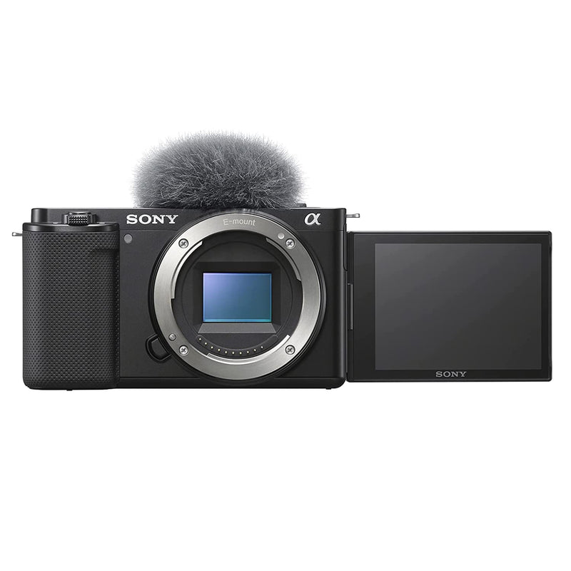 Sony Alpha ZV-E10 APS-C Mirrorless Interchangeable Lens Vlog Camera (Pivoting Screen for Vlogging, 4K Video, Real-Time Eye Auto Focus) Black