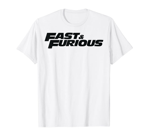 Fast & Furious Flat Black Bold Movie Logo T-Shirt