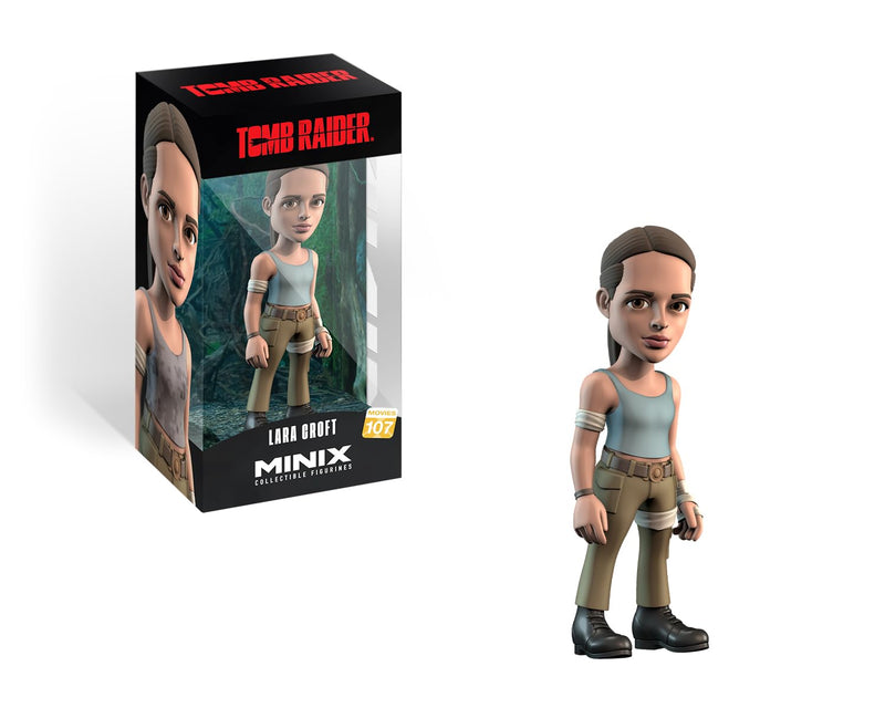 MINIX Bandai Alicia Vikander Lara Croft Model | Collectable Lara Croft Tomb Raider Figure From The Tomb Raider Film | Bandai Film Toys Range | Tomb Raider Movie Merchandise