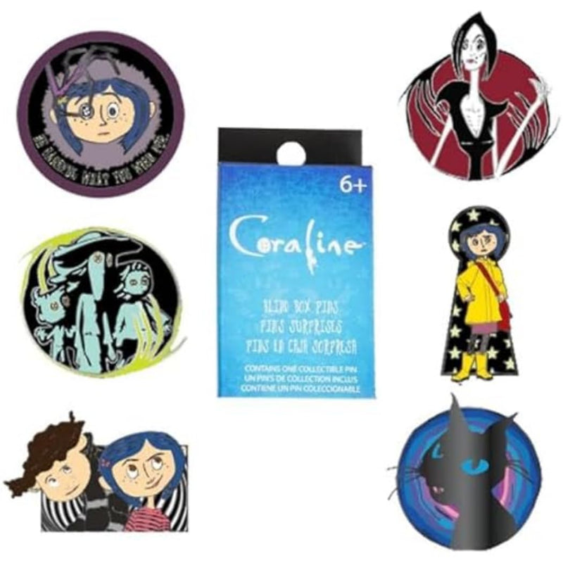 Loungefly CORALINE GLOW BLIND PINS - Coraline - Coraline - Blind Box Enamel Pins - Cute Collectable Novelty Brooch - For Backpacks & Bags - Gift Idea - Official Merchandise - Movies Fans