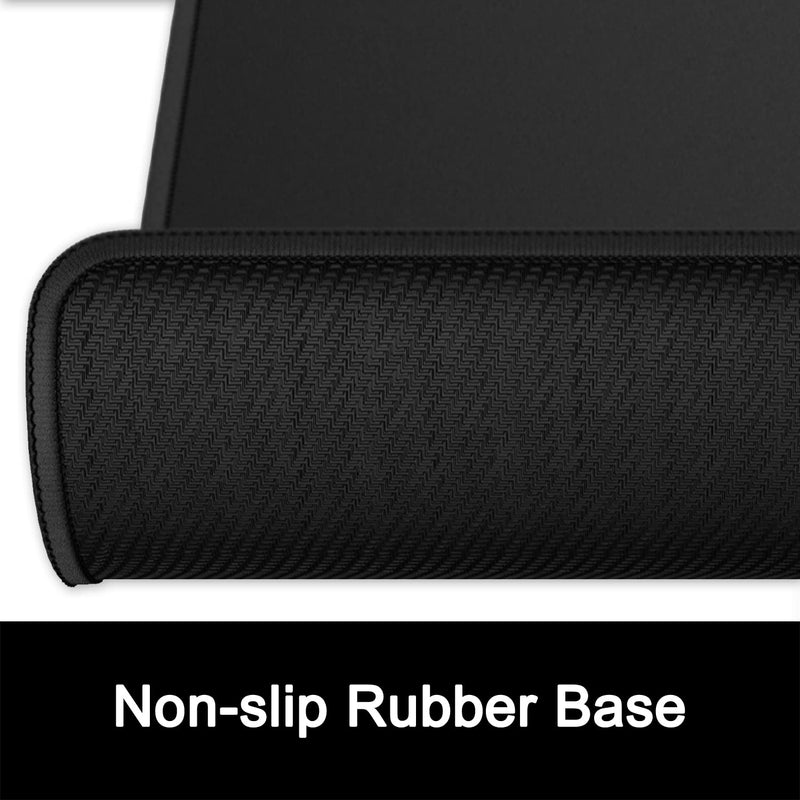 ITNRSIIET Mouse Pad with Stitched Edge, Premium-Textured Square Mouse Mat,Washable Mousepads with Lycra Cloth, Non-Slip Rubber Base Mousepad for Laptop, Computer, PC, 260x210x3mm Black