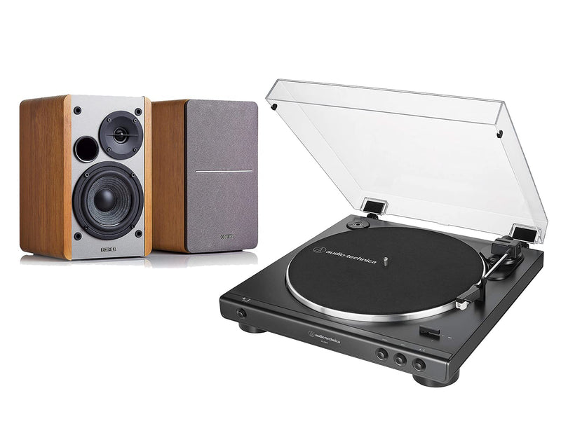 Audio-Technica AT-LP60X Turntable and Edifier R1280T Active Speaker Package Exclusive Set by Digitalis Audio (R1280T Speakers)