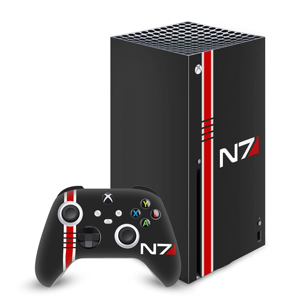 Head Case Designs Officially Licensed EA Bioware Mass Effect N7 Logo Legendary Graphics Vinyl Sticker Gaming Skin Decal Cover Compatible With Xbox Series X Console and Controller Bundle