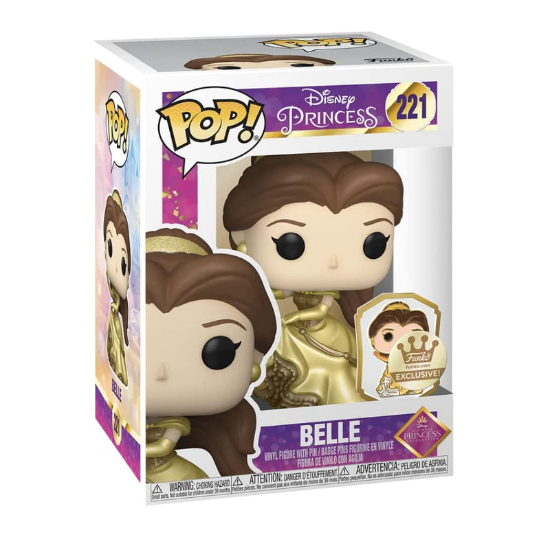 Funko POP! Ultimate Princess Collection - Belle POP & Pin Vinyl Figure - Shop Exclusive