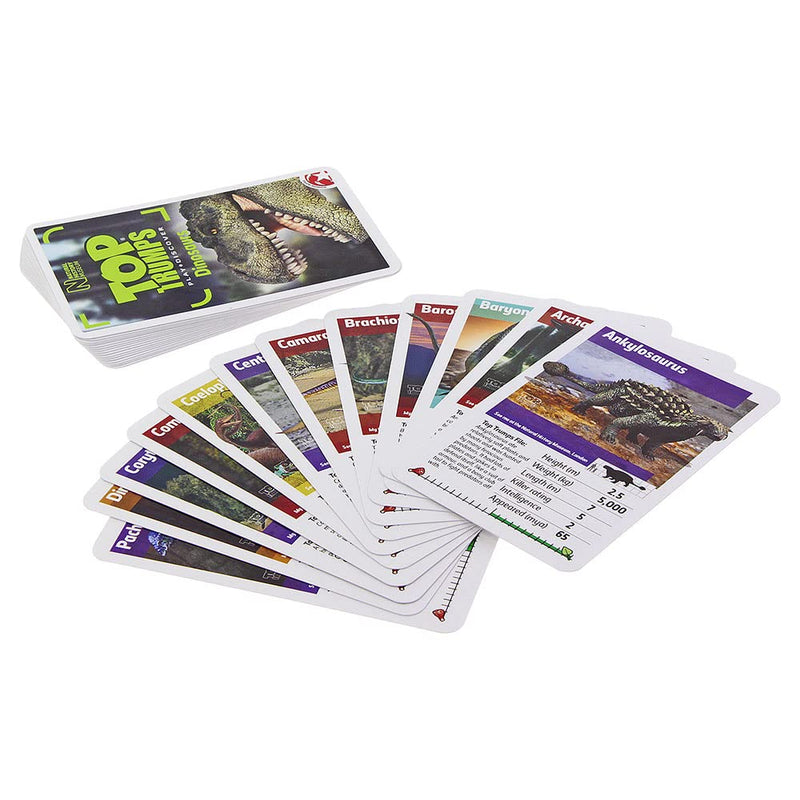 Natural History Museum Dinosaur Top Trumps – Card Game For Kids - Kids Quiz - Dinosaur Game - Ages 3+ - Museum Approved