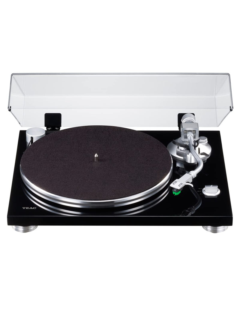 Teac TN-3B-SE HiFi Belt Drive turntable, vinyl record player (MM phono EQ amplifier, innovative SAEC tonearm, aluminum platter, 33/45 rpm) Black