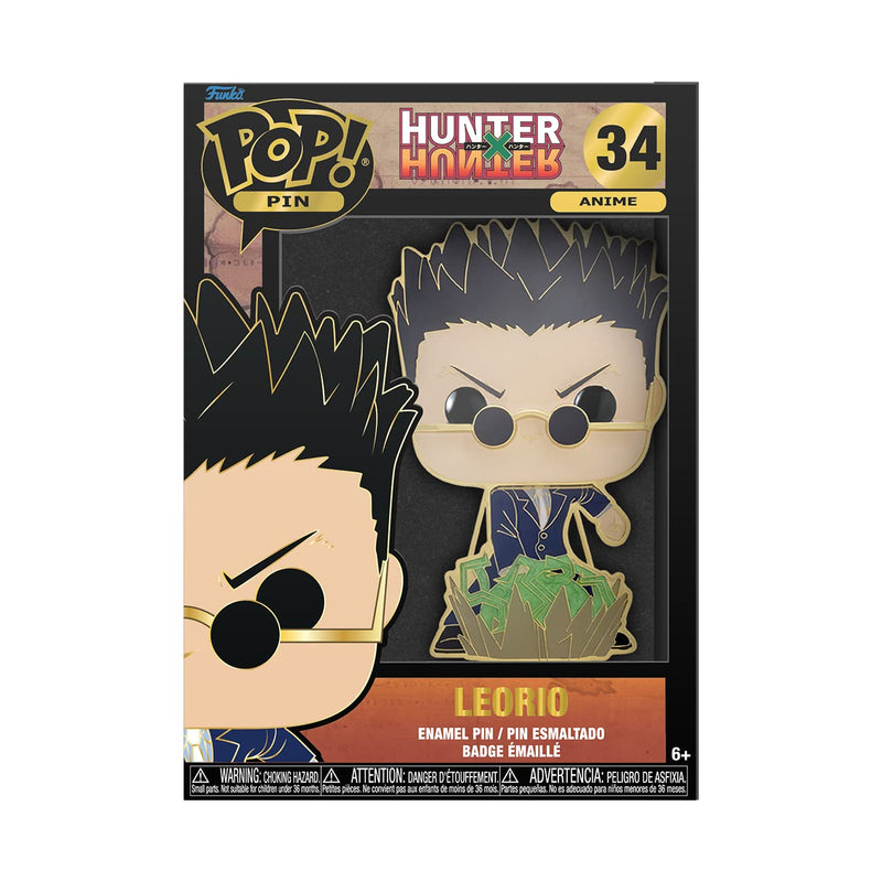 Loungefly POP! Large Enamel Pin HUNTERxHUNTER: Leorio - Hunter X Hunter (HXH) Enamel Pins - Cute Collectable Novelty Brooch - for Backpacks & Bags - Gift Idea - Official Merchandise