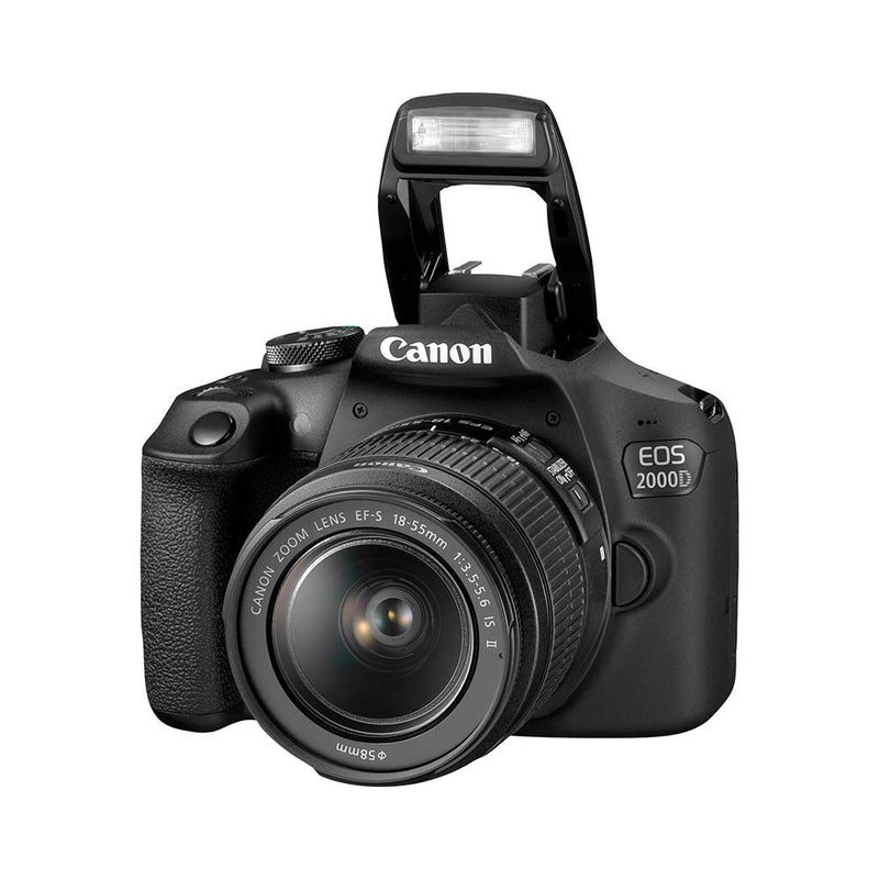 Canon EOS 90D + EF-S 18-135mm f/3.5-5.6 IS USM Black & EOS 2000D DSLR Camera and EF-S 18-55 mm f/3.5-5.6 IS II Lens - Black