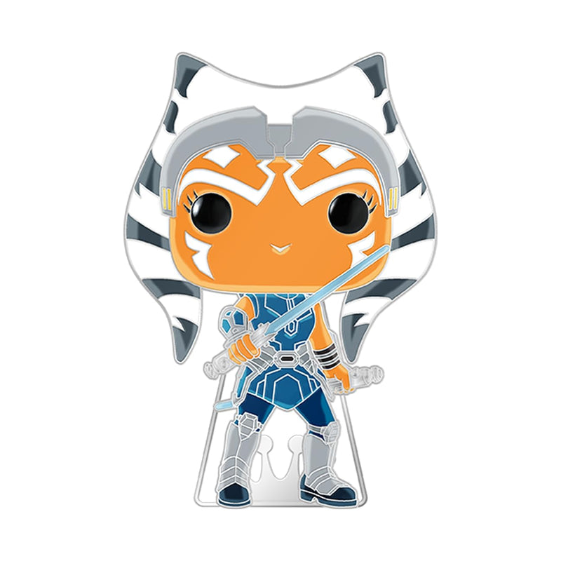 Funko Large Enamel Pin Star Wars: Clone Wars - Ahsoka Tano - AHSOKA - Star Wars Enamel Pins - Cute Collectable Novelty Brooch - for Backpacks & Bags - Gift Idea - Official Merchandise