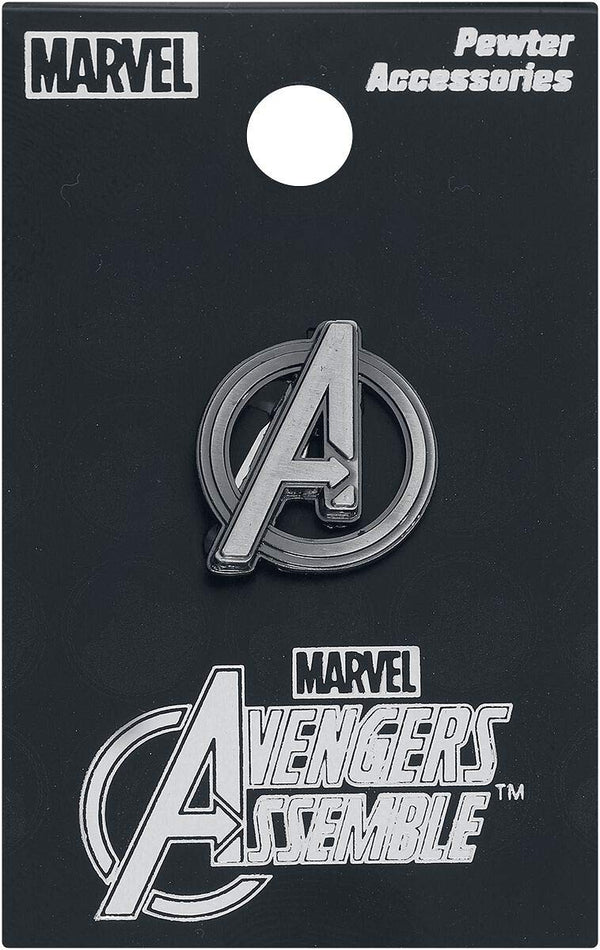 Marvel unisex adult Modern Marvel Avengers Logo Lapel Pin, Silver, 1 US