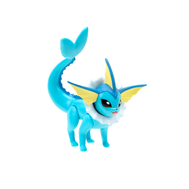 Pokemon Vaporeon Battle Figure - 3 Inch Articulated Battle Figure with Authentic Details