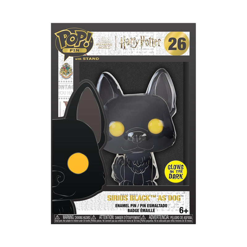 Funko Large Pop! Enamel Pin - Harry Potter POA 20th - Sirius Black As Dog Enamel Pins - Cute Collectable Novelty Brooch - for Backpacks & Bags - Gift Idea - Official Merchandise