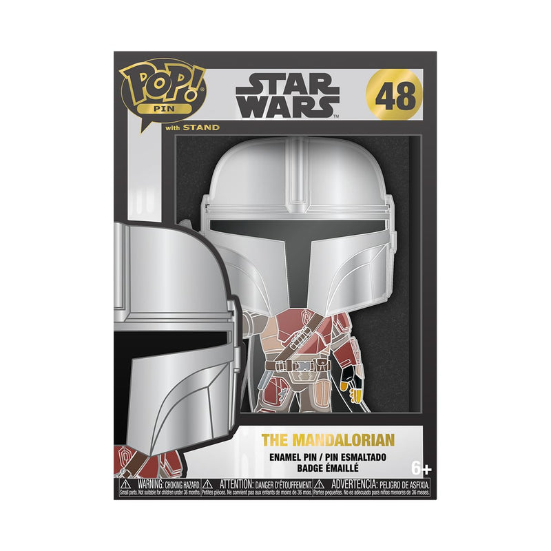 Funko Pop! Large Enamel Pin Star Wars: MANDO - the Mandalorian Enamel Pins - Cute Collectable Novelty Brooch - for Backpacks & Bags - Gift Idea - Official Merchandise - TV Fans