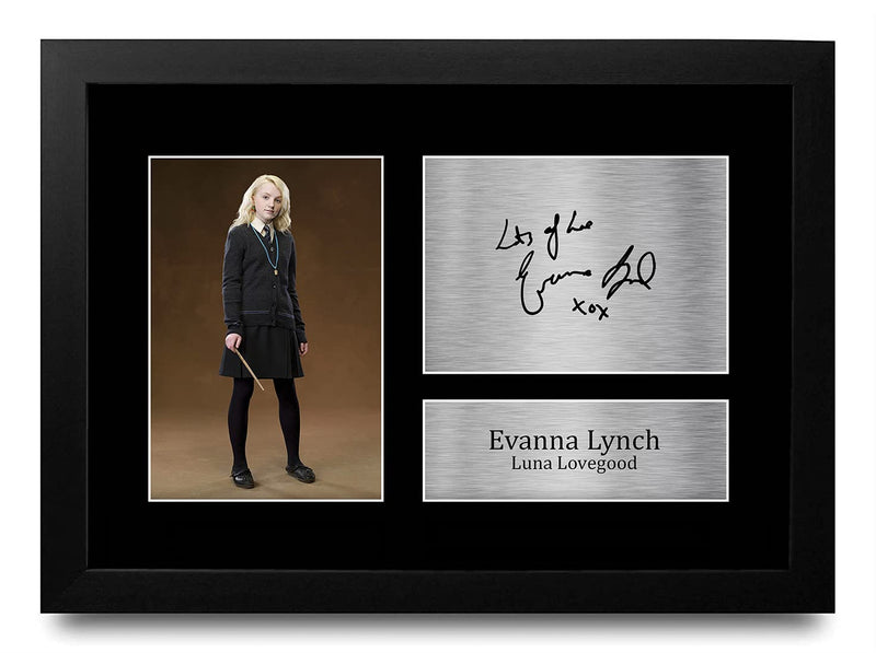 HWC Trading FR A4 Evanna Lynch Harry Potter Luna Lovegood Gifts Printed Signed Autograph Picture for Movie Memorabilia Fans - A4 Framed