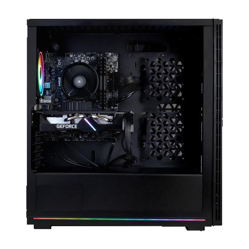 Fierce RGB Gaming PC - AMD Ryzen 5 4500 3.6-4.1GHz, RTX 3050 8GB, 16GB RAM, 1TB NVME M.2 SSD, 500W PSU, Windows 11, RGB Gaming PC Case