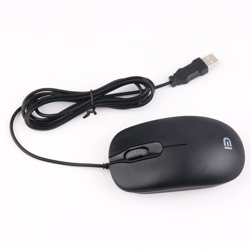 SGIN Basics 3-Button USB Optical Mouse, Compatible with Windows PC, Laptop, Desktop