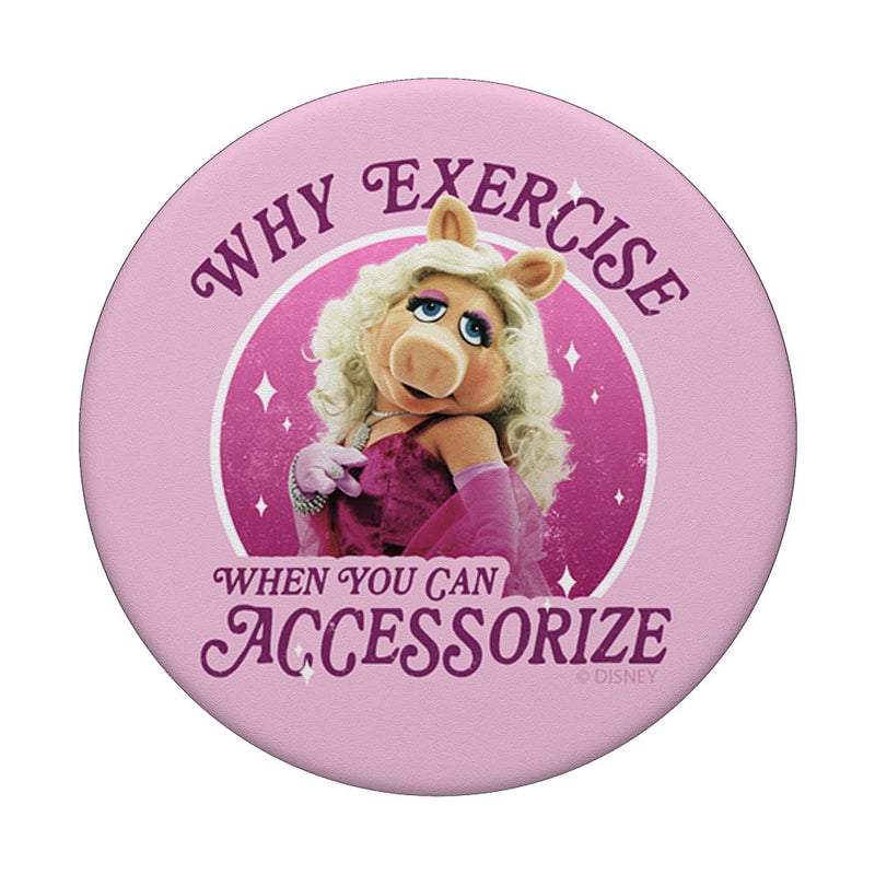 Disney Muppets Miss Piggy Accessorize Not Exercise PopSockets Swappable PopGrip