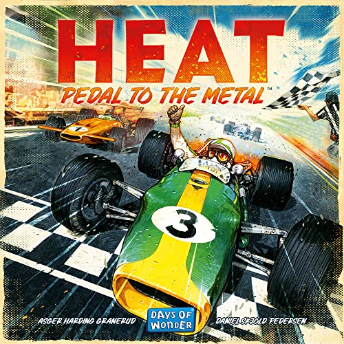 Days of Wonder | Heat: Pedal to the Metal | Racing Game | Ages 10+ | 1-6 Players | 60 Minutes Playing Time, DOW9101, Multicolor