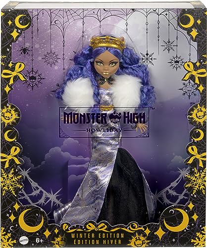 Monster High Clawdeen Wolf Howliday Edition Fashion Doll in Purple Gown