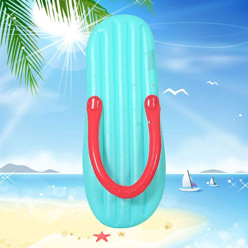 180 * 86cm Inflatable Flip Flop Float Pool Air Mattress Swimming Pool Beach Lounger Floating for Adult Bed Ride-on Pool Party Toys