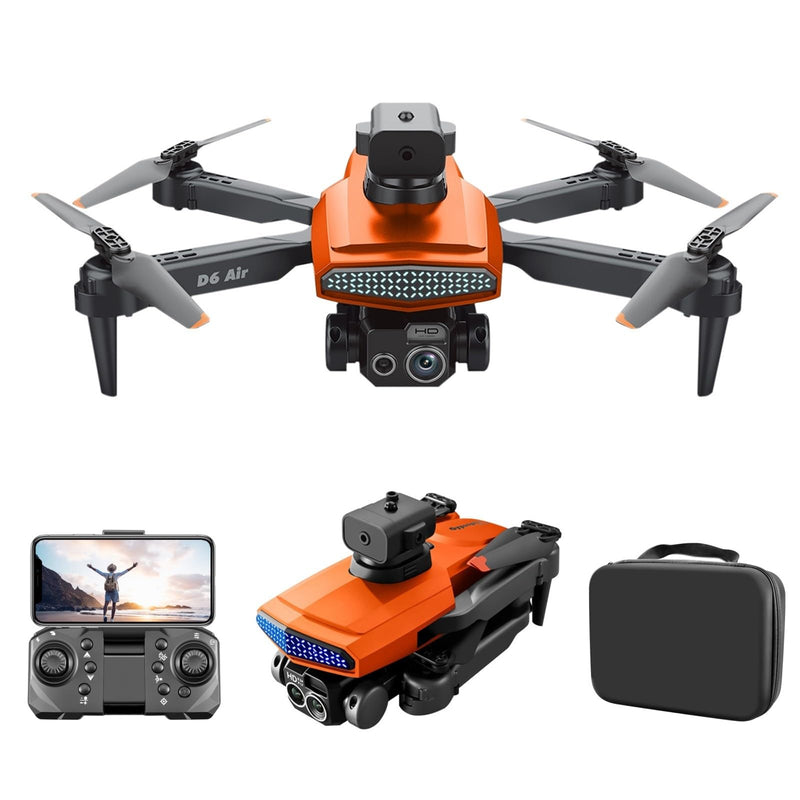 Dual-camera Drone Folding UAV, 4K HD Aerial Photography Drone 5G WIFI Transmission Drone Brushless Motor Mobile Phone Control Multiple Flight Modes with Obstacle Avoidance Head Assembly