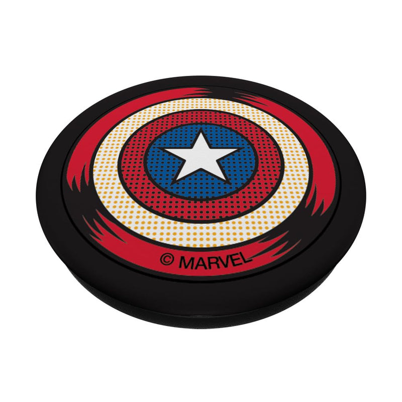 Marvel Captain America Shield Halftone Retro Icon PopSockets Swappable PopGrip