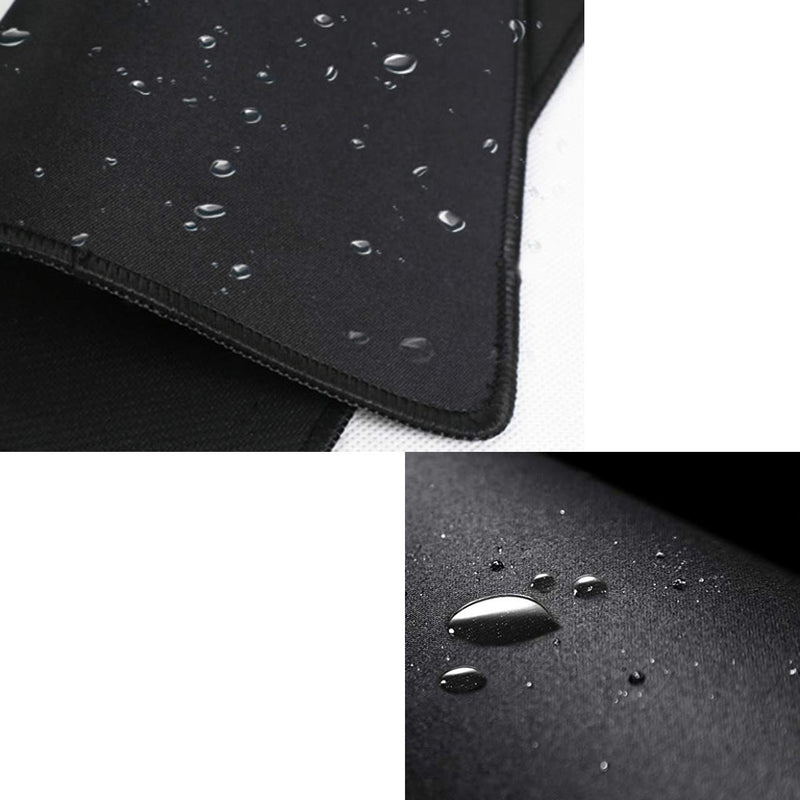 Kriture Mouse Pad with Stitched Edge, Non-Slip Rubber Base, Premium-Textured and Waterproof Mousepad for Computers, Laptop, Office & Home, 10.2x8.3inches, 3mm, Black