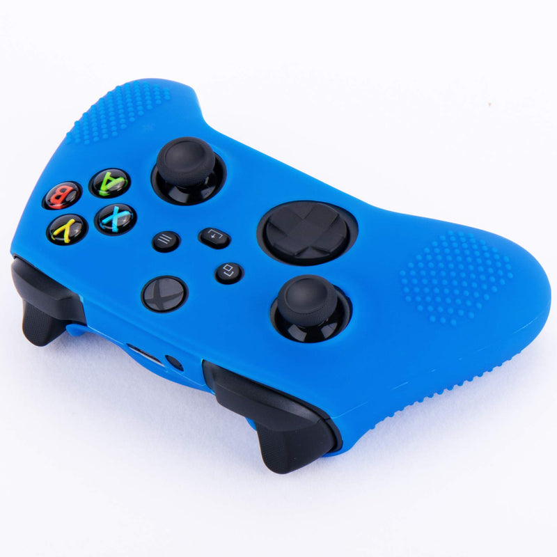 YoRHa Dots Cover Skin Case for Xbox Series X/S Controller x 1(Blue) with Thumb Grips x 10