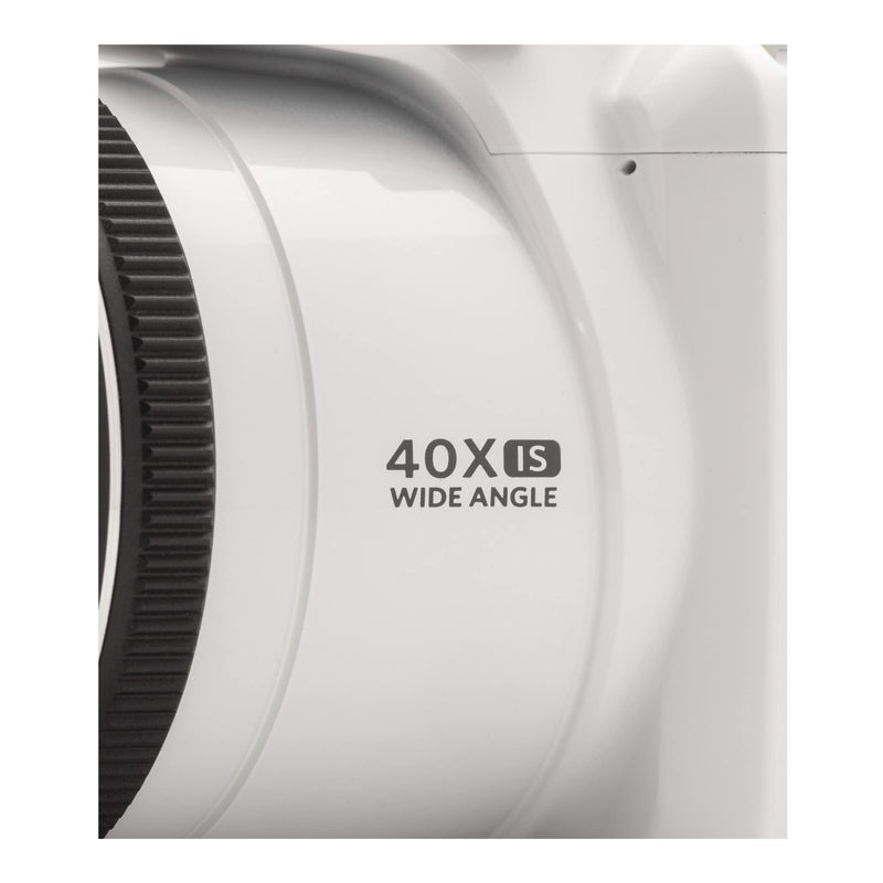 KODAK PIXPRO Astro Zoom AZ405-WH 20MP Digital Camera with 40X Optical Zoom 24mm Wide Angle 1080P Full HD Video and 3" LCD (White)