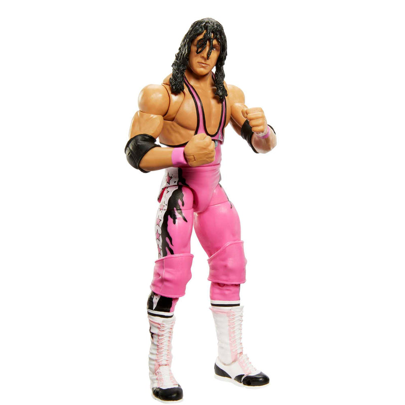 Mattel WWE Ultimate Edition Action Figure Bret “Hit Man” Hart Legends Collectible with Interchangeable Accessories, Extra Heads & Swappable Hands, HLN20