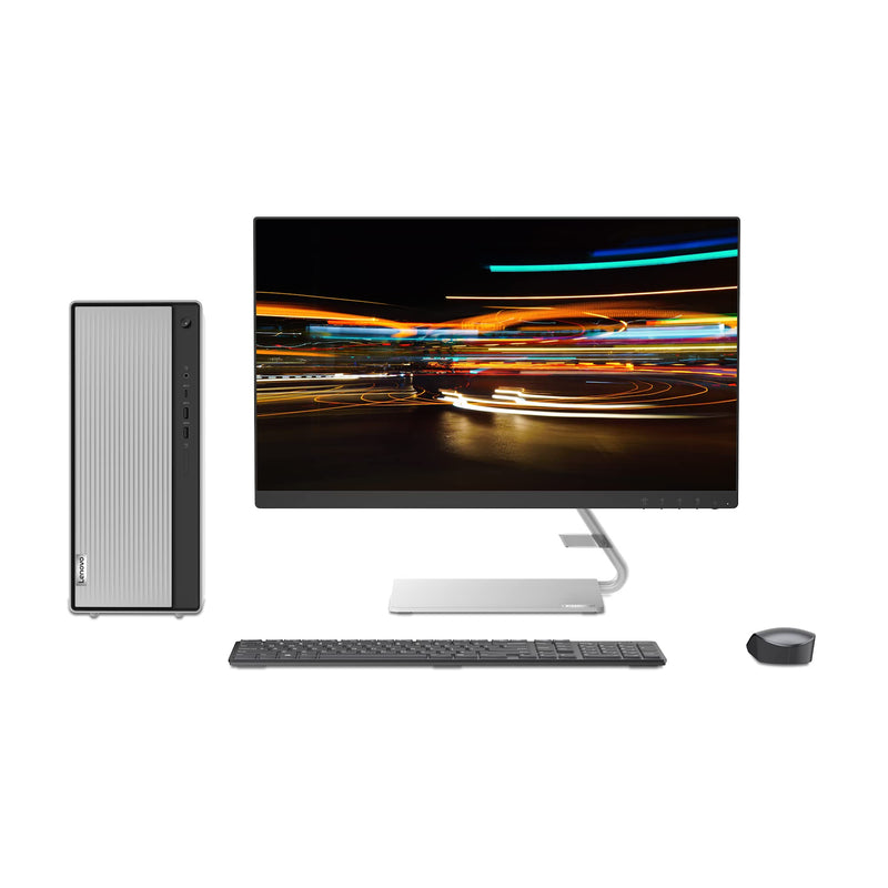 Lenovo IdeaCentre 5 14 L Desktop PC | Intel Core i3-10105 | 4GB RAM | 256GB SSD | Windows 10 Home | Mineral Grey | USB Calliope Keyboard and Mouse