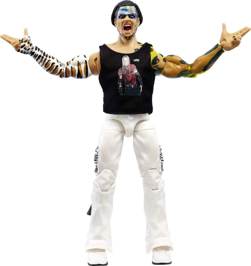 WWE MATTEL WWE Ultimate Edition Jeff Hardy Action Figure, 6-inch Collectible with Interchangeable Head, Swappable Hands & Entrance Gear for Ages 8 Years Old & Up, Multicolor (HDC93)