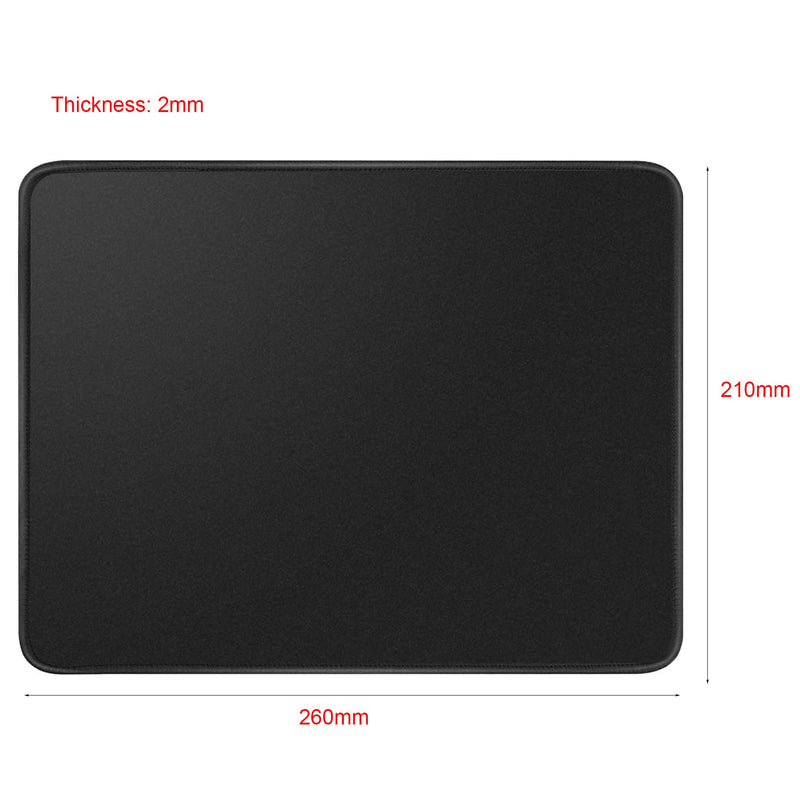 EasyULT Mouse Pad, 210 x 260 x 2mm, Ultra Thin, Improve Speed and Accuracy, Non-slip Rubber (Black)