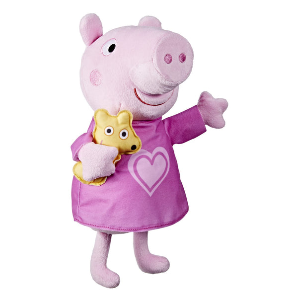 Peppa Pig Peppa’s Bedtime Lullabies Singing Plush Doll with Teddy Bear Accessory, 3 Songs, 3 Phrases, Ages 3 and Up