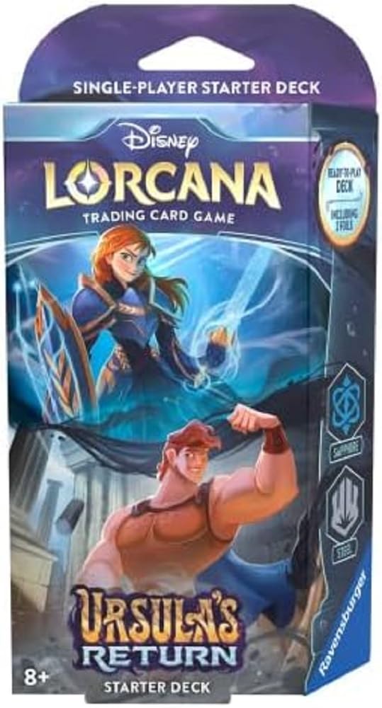 Ravensburger Disney Lorcana TCG Return of Ursula Trading Card Game TCG Starter Deck Sapphire & Steel