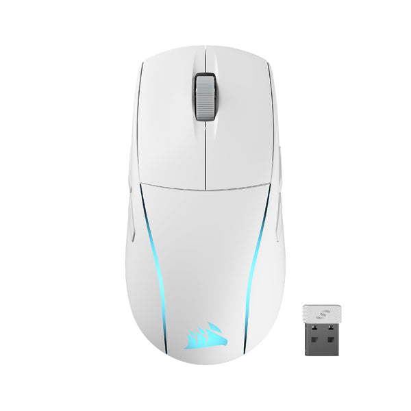 Corsair M75 WIRELESS RGB Lightweight FPS Gaming Mouse – 26,000 DPI – Swappable Side Buttons – iCUE Compatible – PC – White