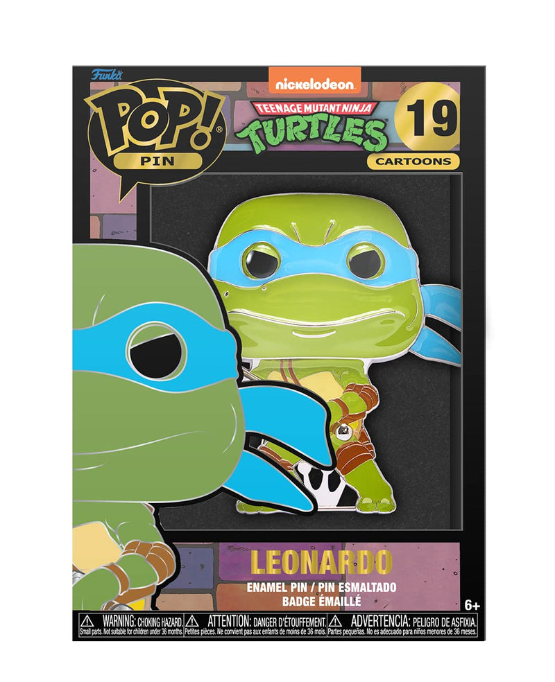 Loungefly POP! Large Enamel Pin Teenage Mutant Ninja Turtles (TMNT) : Leonardo Enamel Pins - Cute Collectable Novelty Brooch - for Backpacks & Bags - Gift Idea - Official Merchandise - TV Fans